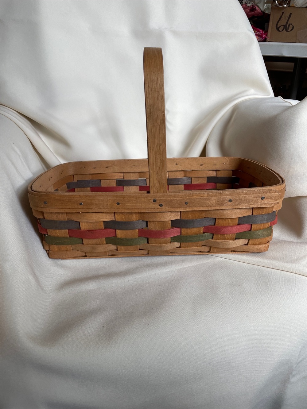 Longaberger Rectangle 1986 Gathering Basket Signed by Dave Longaberger